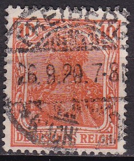Tyske rike 1920. Michel # 141. Stemplet merke