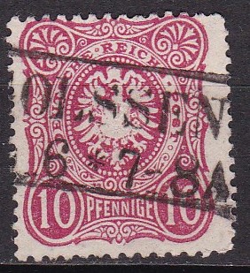 Tyske rike 1875. Michel # 33. Stemplet merke