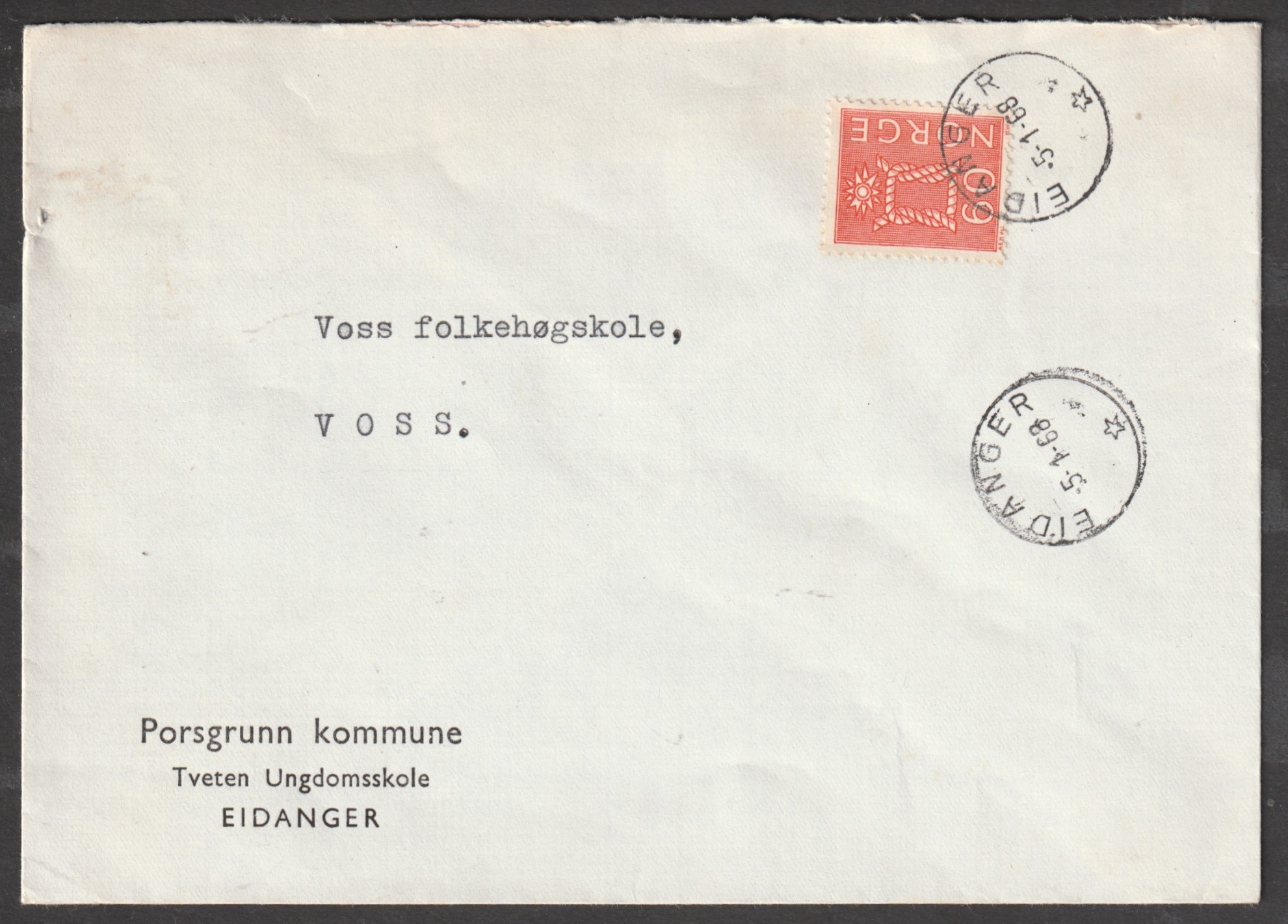 Brev fra Porsgrunn Kommune - I22 Eidanger 5 1 68