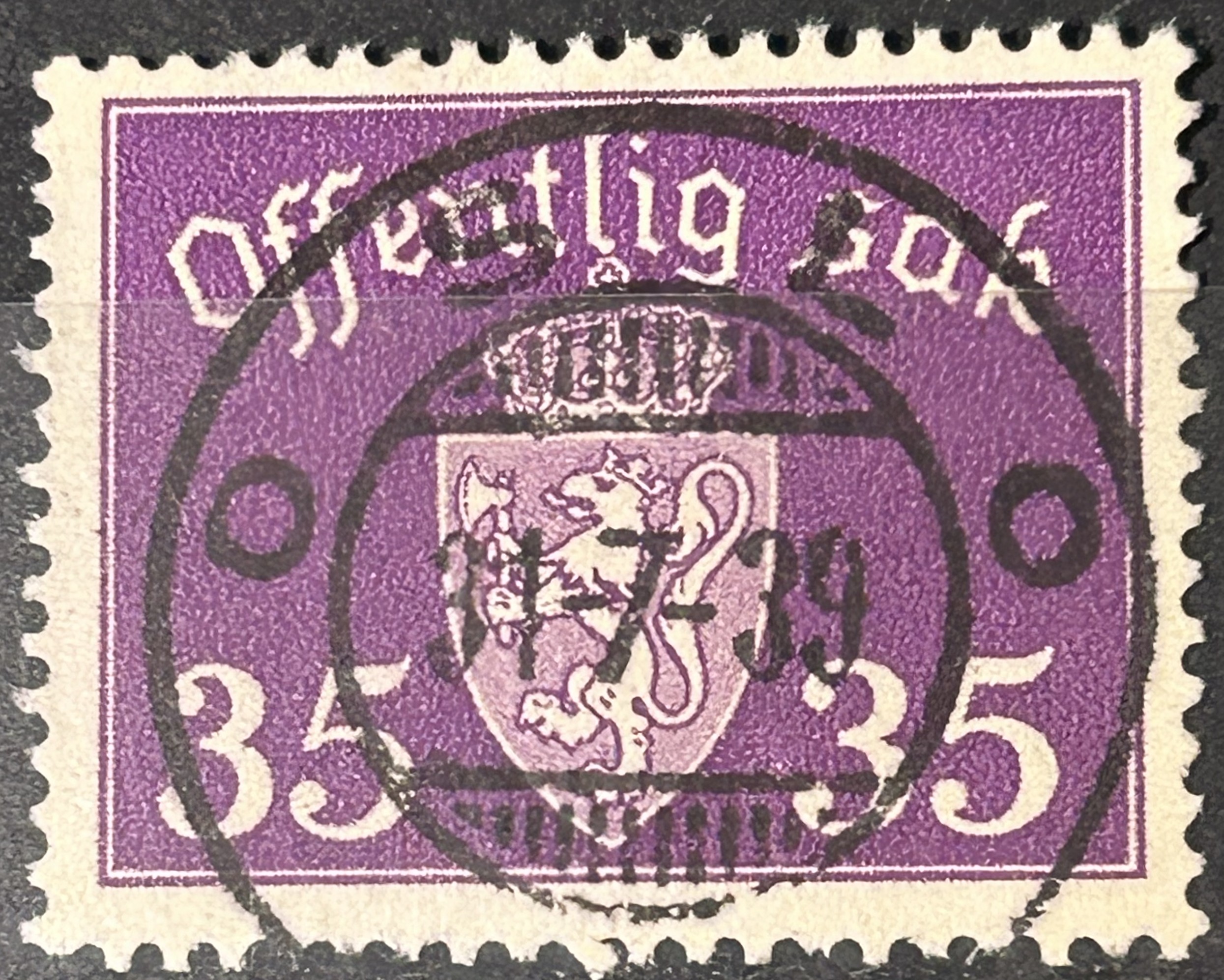 NK TJ.36. PRIMA=OSLO 31-7-39=