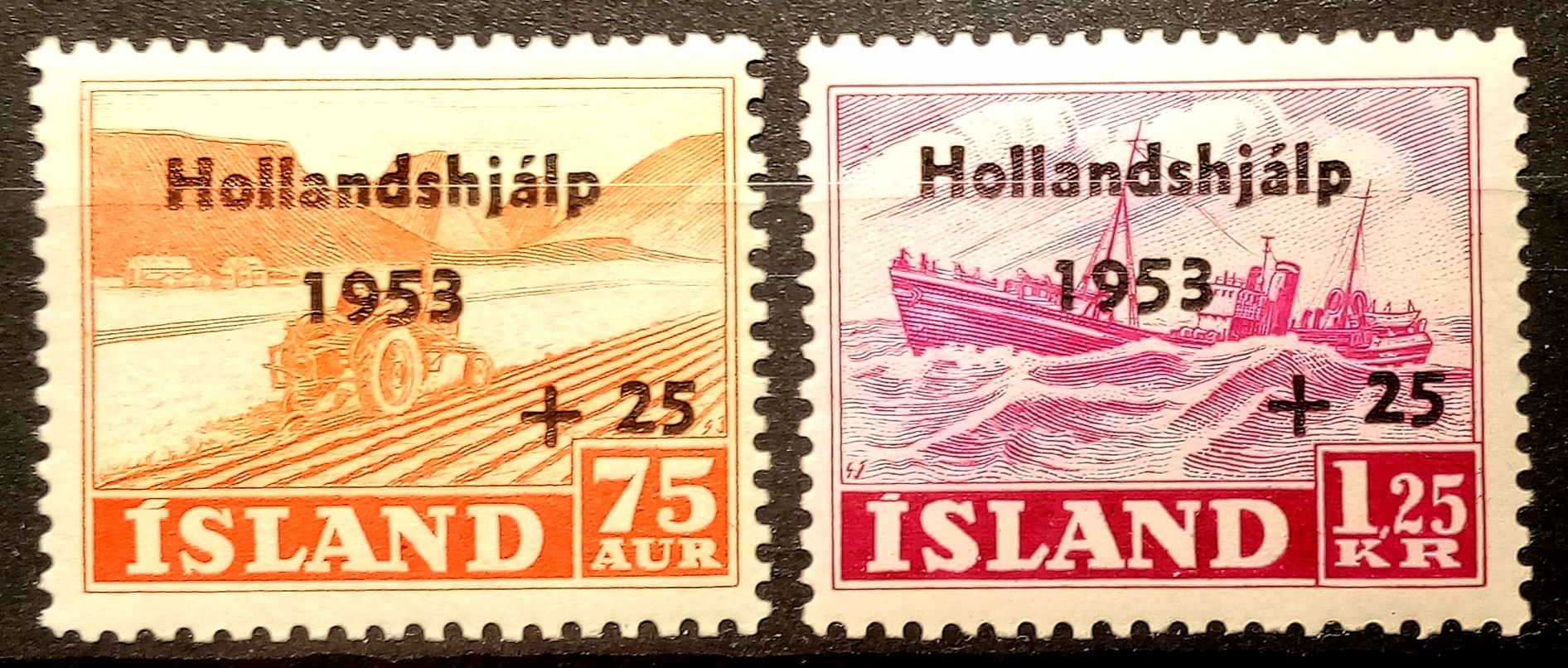 ISLAND - Afa : 286-87. Hollandshjelpen. (1953) **