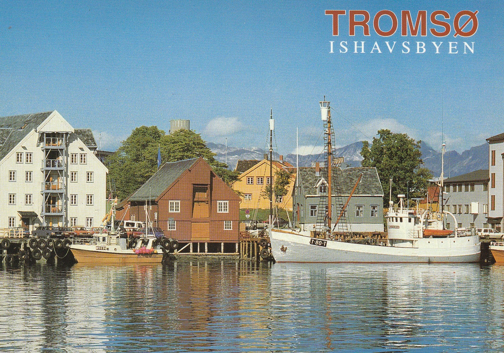 Tromsø - Ishavsbyen . Polarmuseet , Skansen og den gamle fangstskuta M/S Polstjerna . Aune F-14690-2