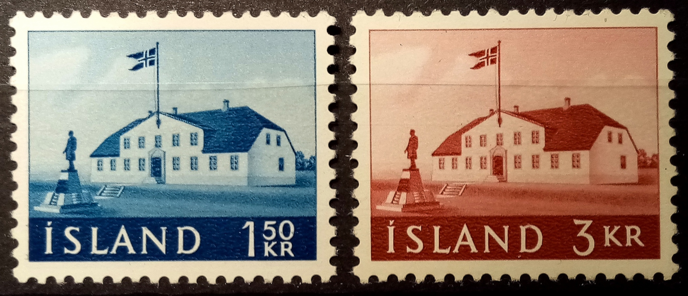 ISLAND - Afa : 348-49. Den gamle regeringsbygningen. (1961) **