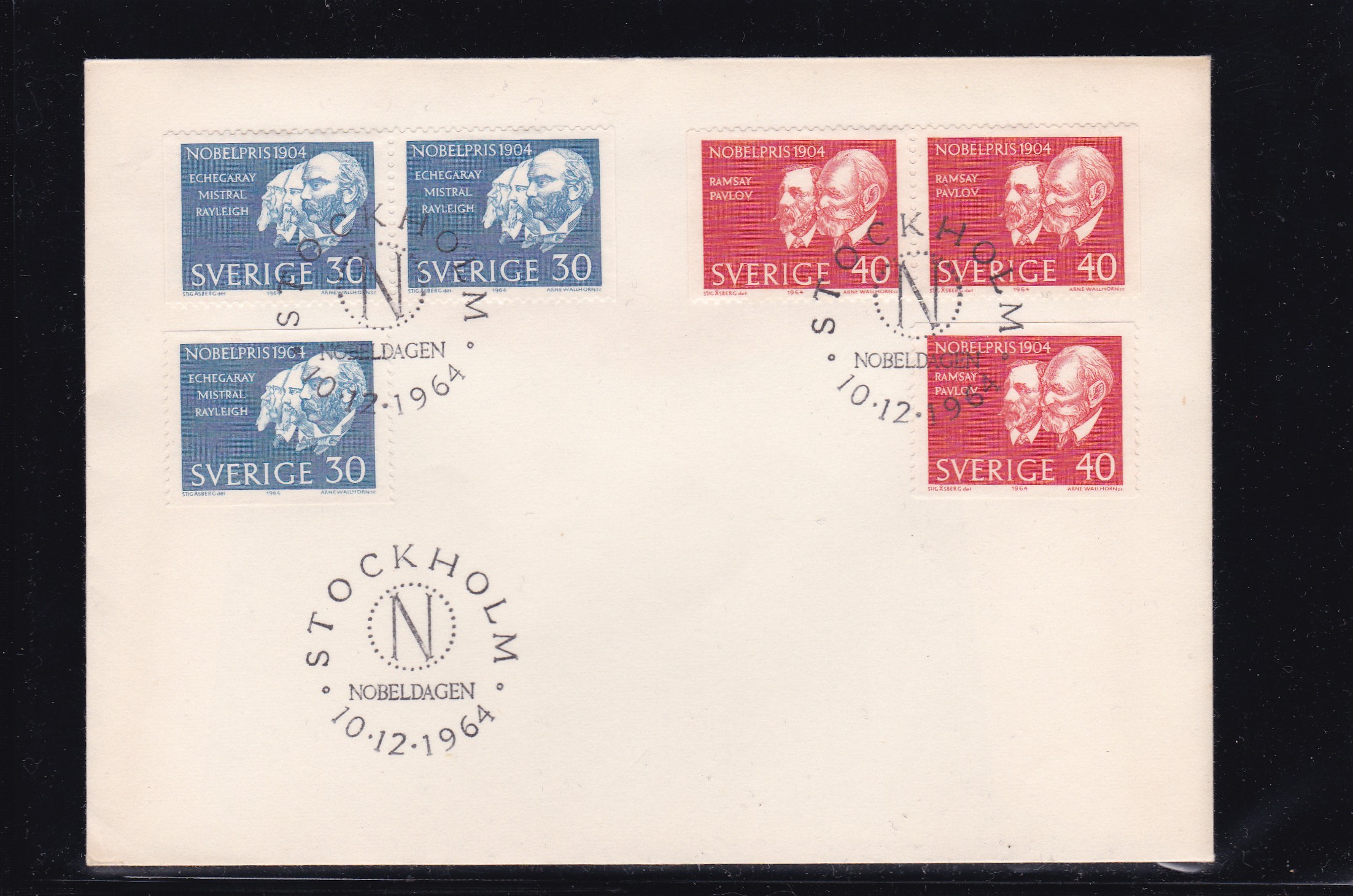 Sverige FDC 1964. AFA 535-536. Nobelprisvinnere