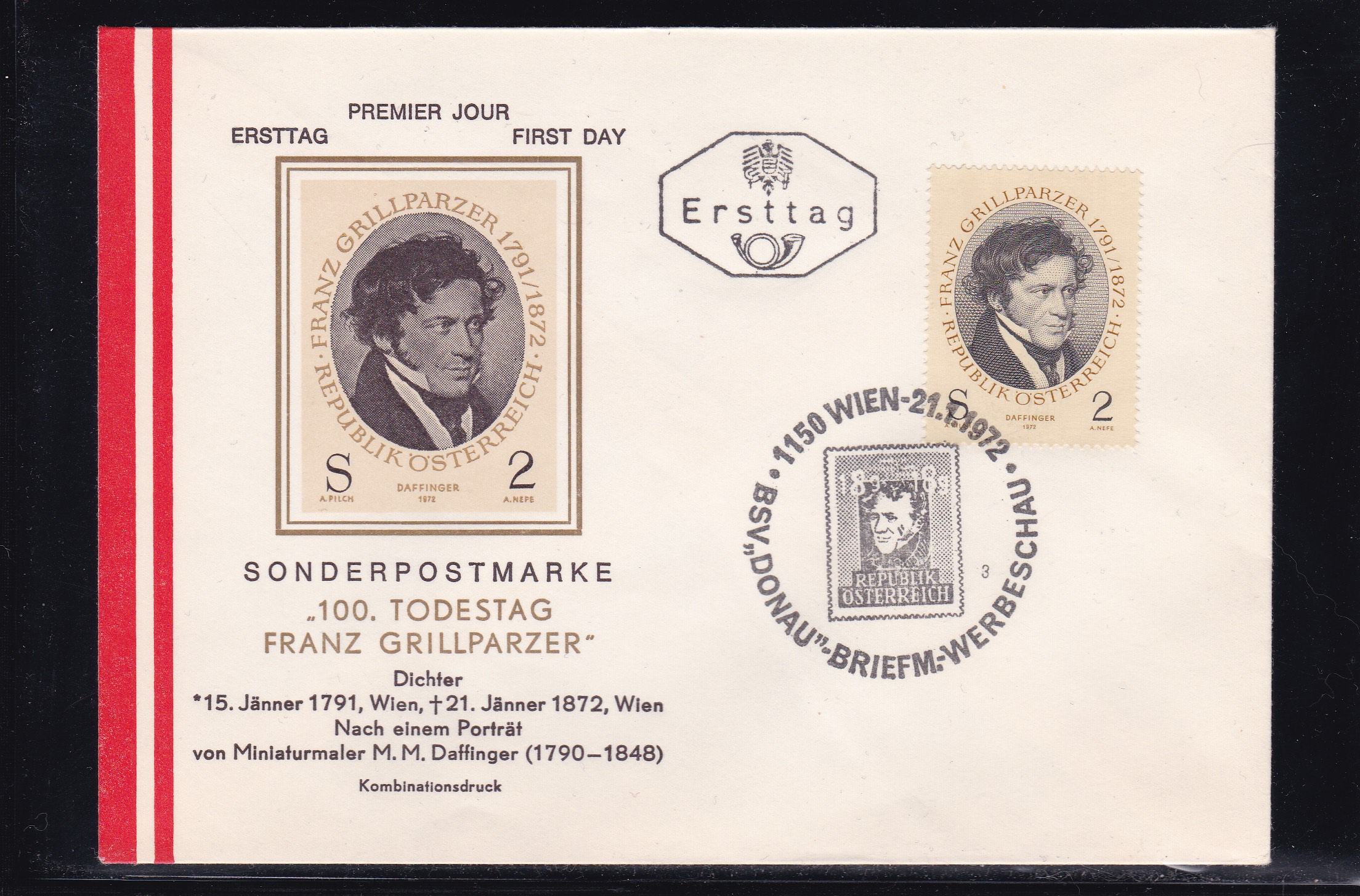 Østerrike FDC 1972. Michel # 1381.