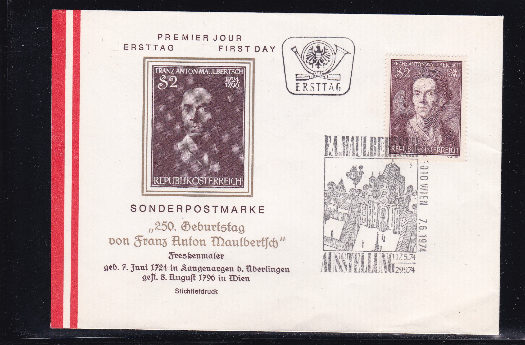 Østerrike FDC 1974. Michel # 1455