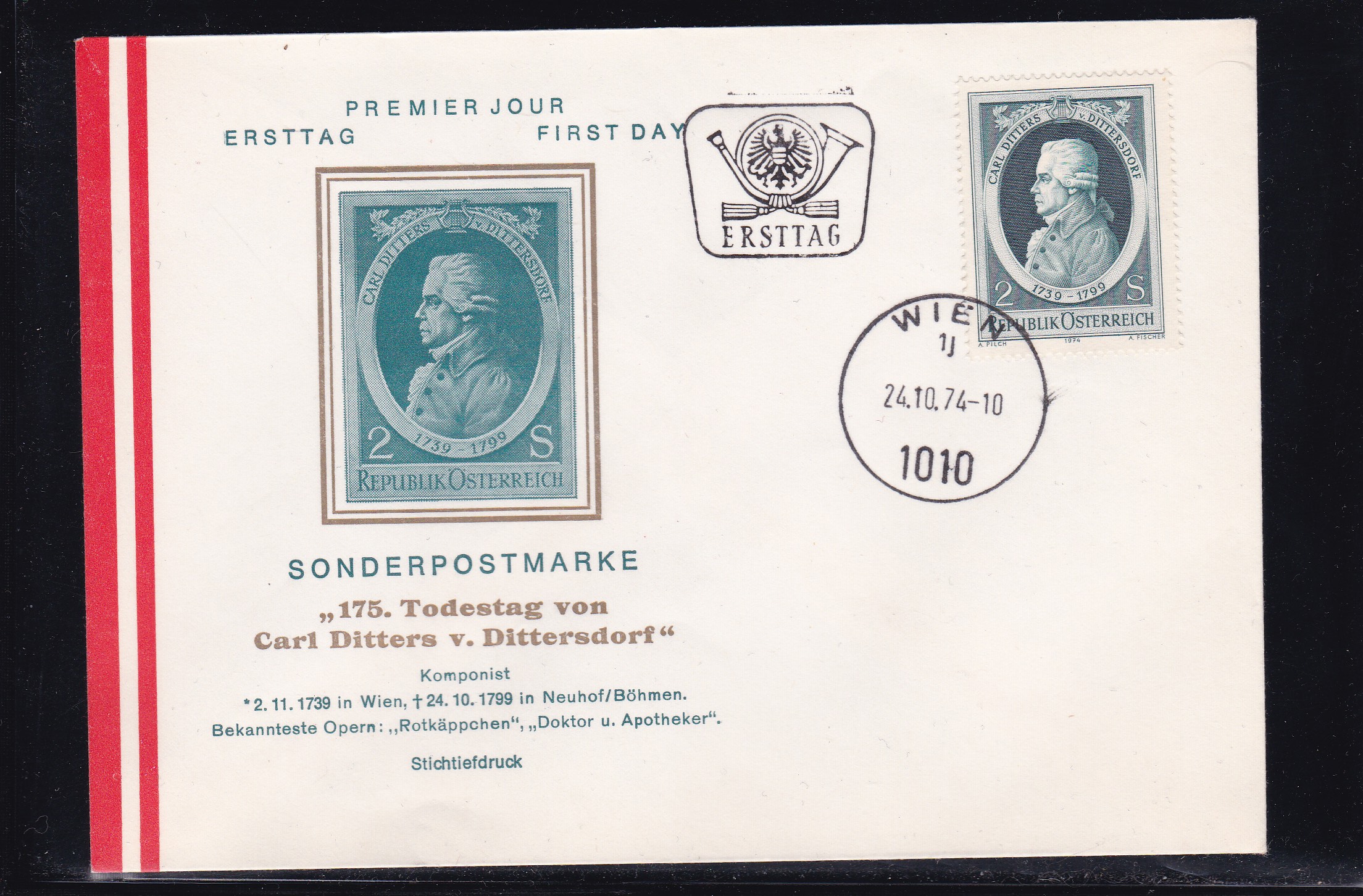 Østerrike FDC 1974. Michel # 1470.