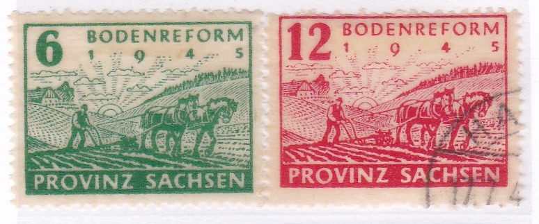 Alliert. Sov. sone. Sachsen 1946. Michel # 90 -91