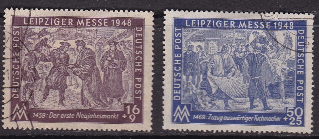 Alliert. Sov. Sone. 1948. Michel # 198-199. Stemplet serie