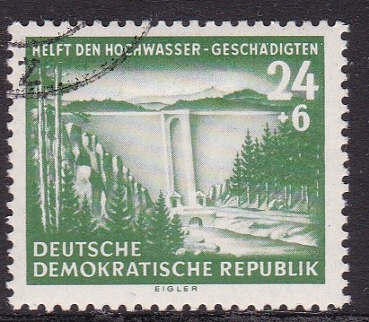 DDR 1954. Michel # 431. Stemplet merke