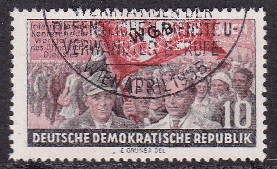 DDR 1954. Michel # 452. Stemplet merke