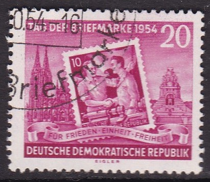 DDR 1954. Michel # 445. Stemplet merke