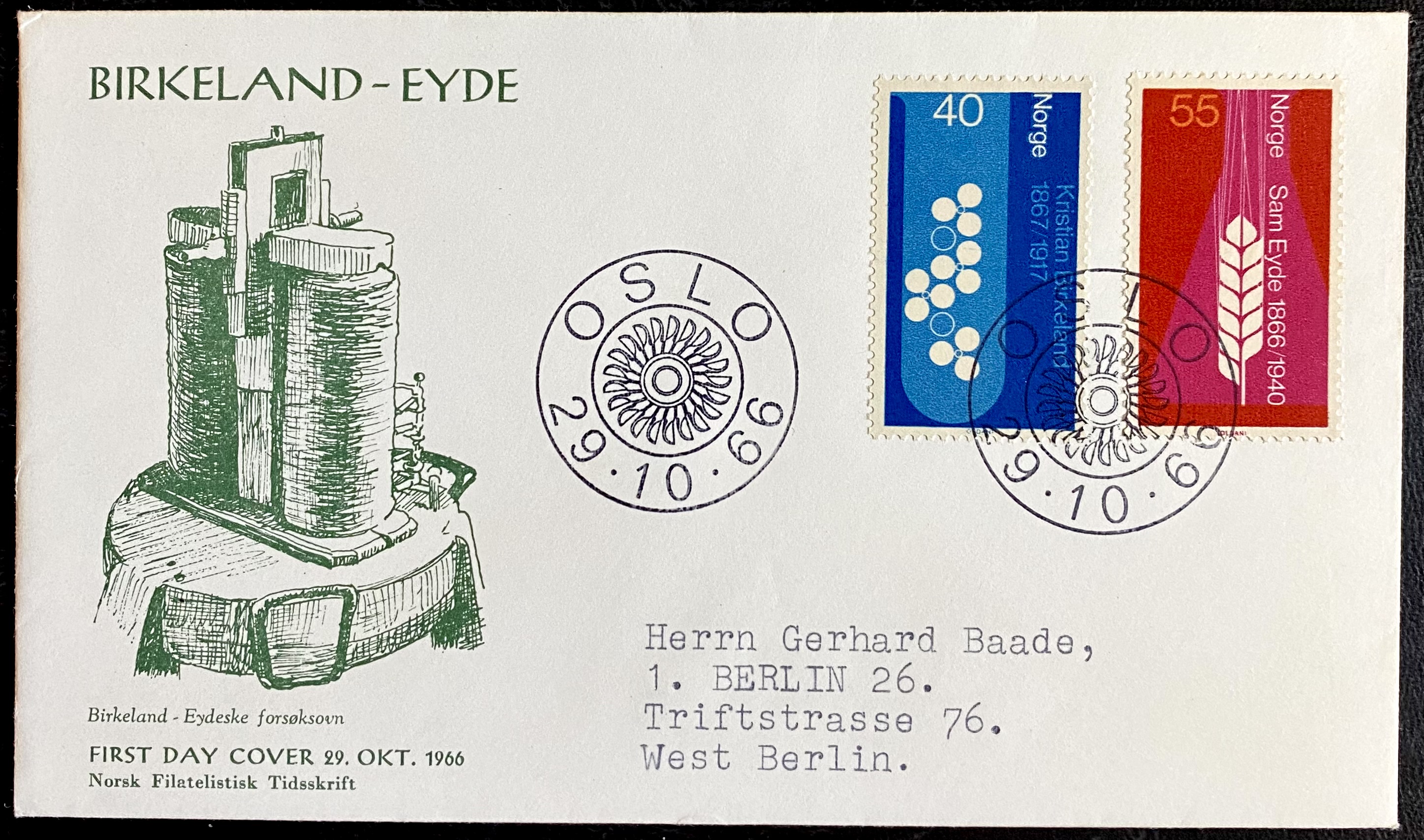 FDC NK 583-584 År 1966 NFT