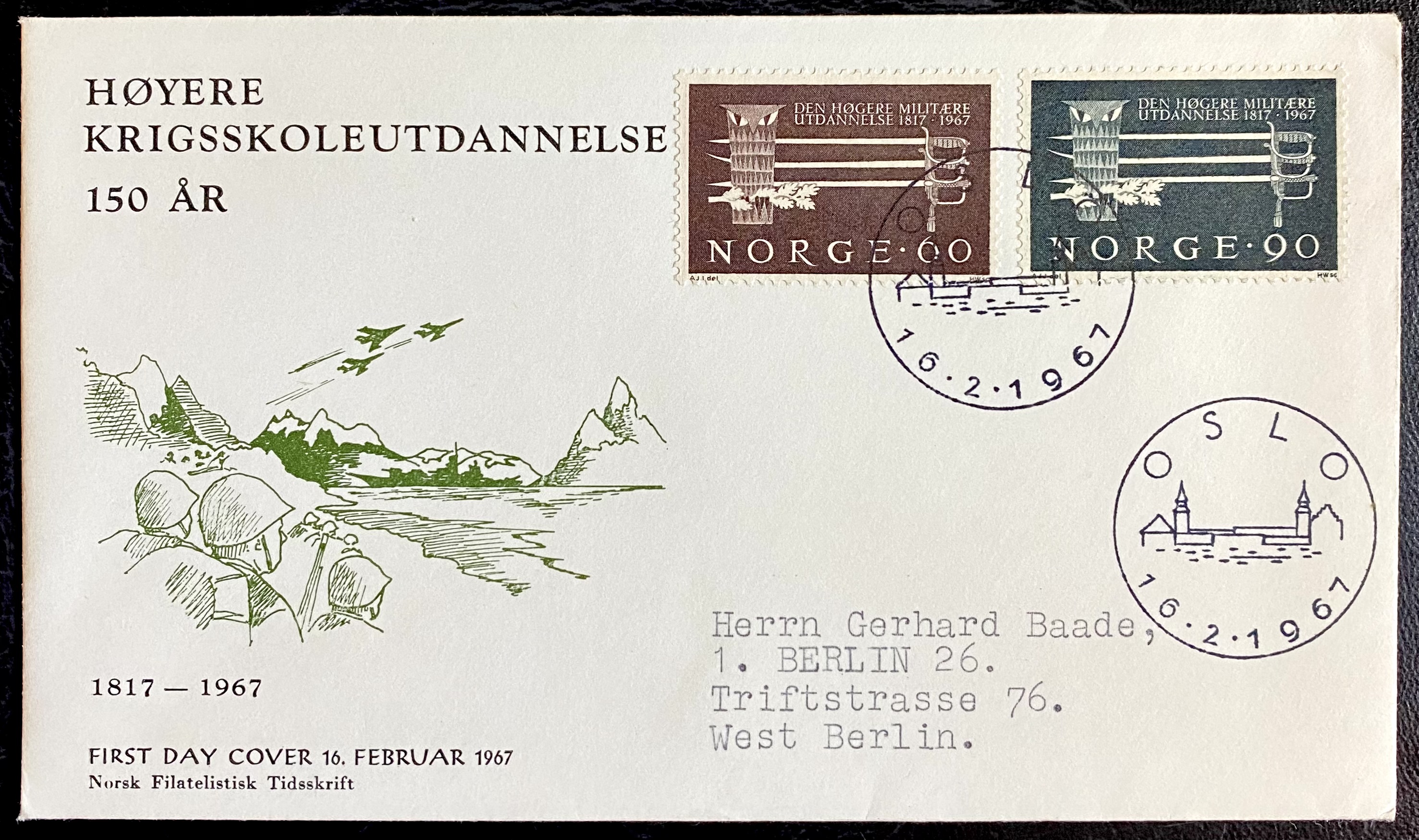 FDC NK 587-588 År 1967 NFT