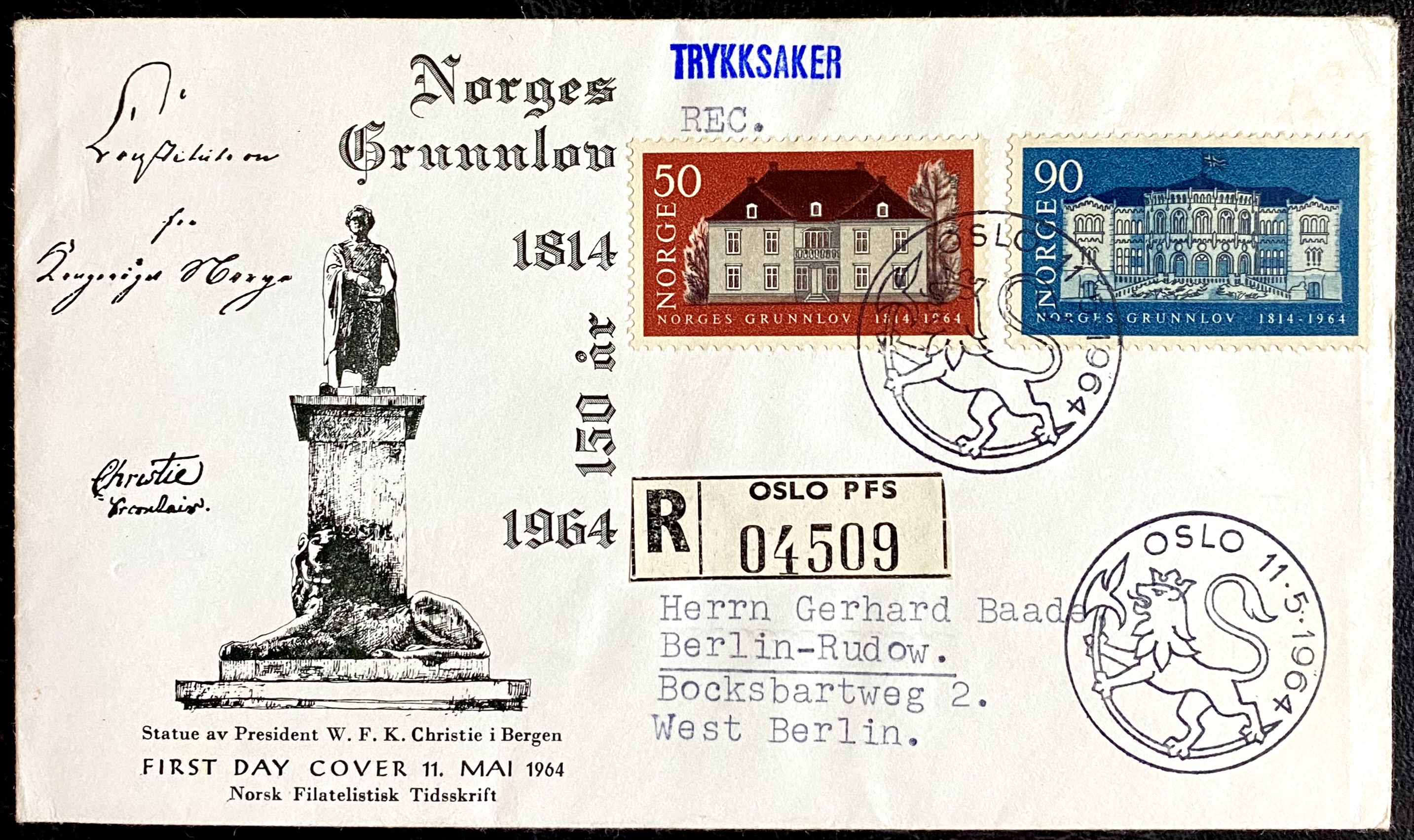FDC NK 553-554 År 1964 NFT