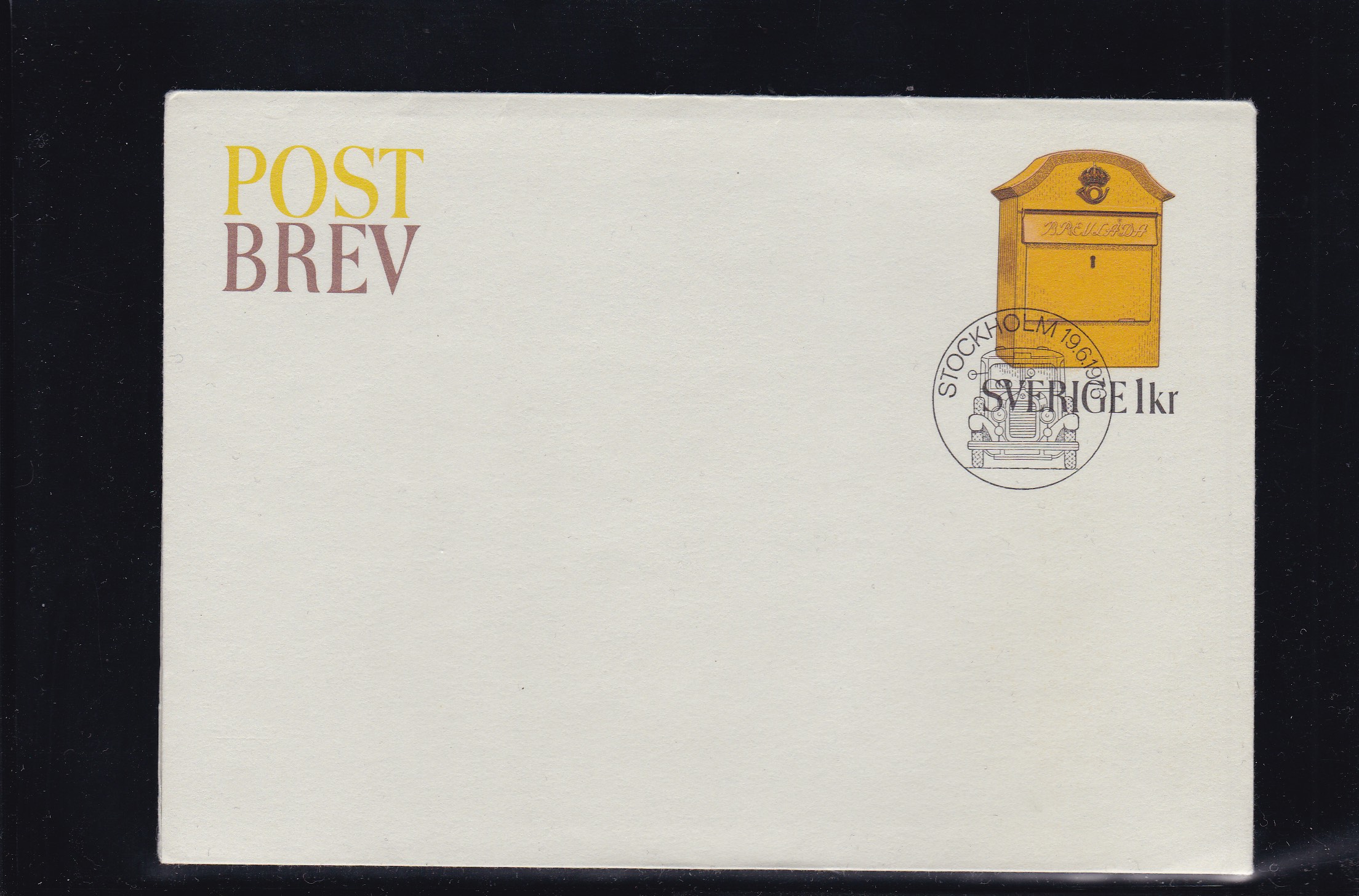Sverige 1976. Helpostbrev stemplet 19.6.76