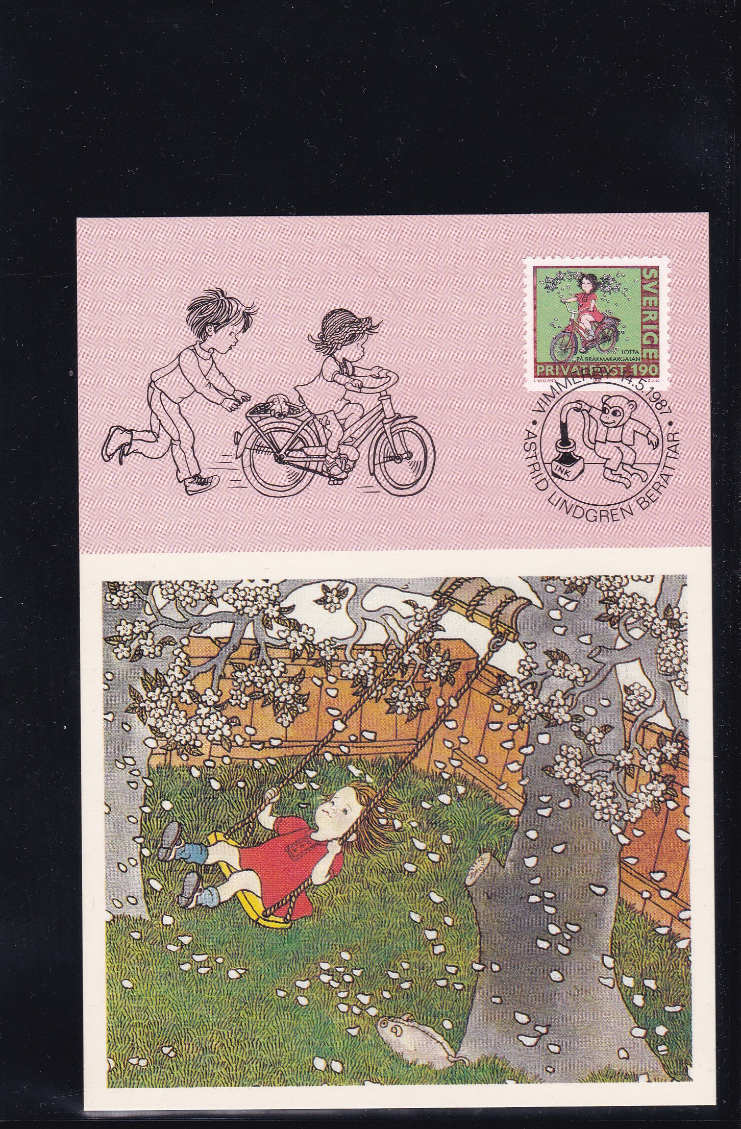 Sverige 1987. Maxikort rabattmerke. Nr 36. Astrid Lindgren