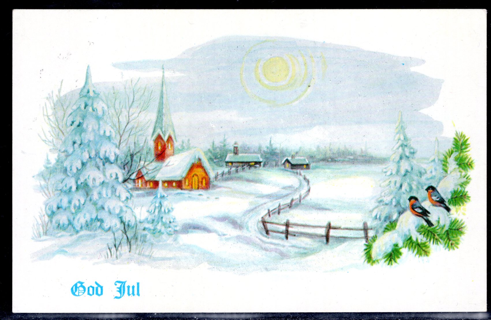 Julekort tekststemplet Bodø 1963 se scan