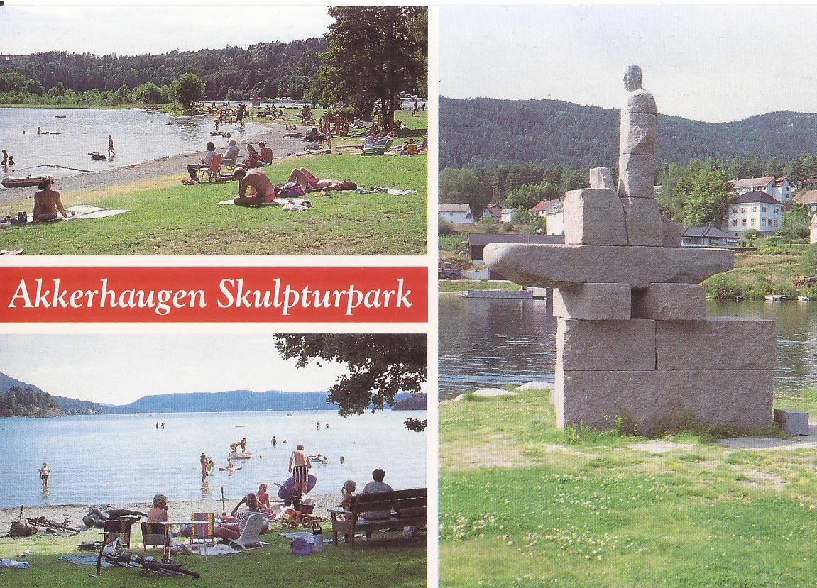 Postkort - Akkarhaugen skulturpark Telemark