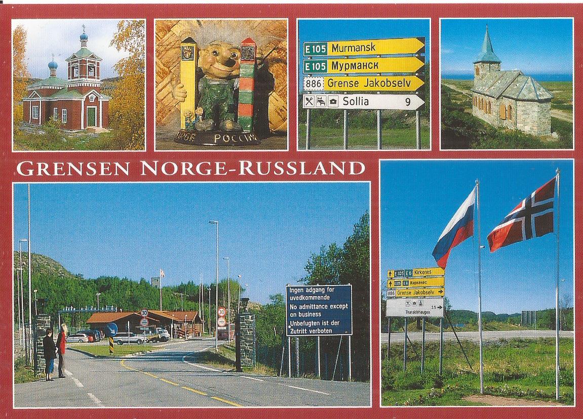 Postkort - Grensen Norge- Russland -