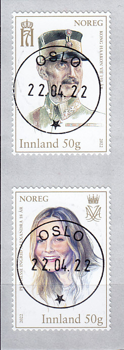 NK 2075/76. PAR. FRA FIL RULL. LUX OSLO 1.DAGEN