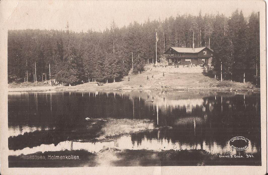 Postkort - Oslo, Peisestuen Holmenkollen -