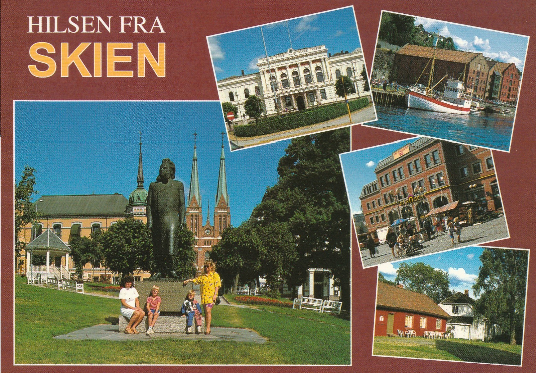 Hilsen fra Skien . Aune M-15048-3