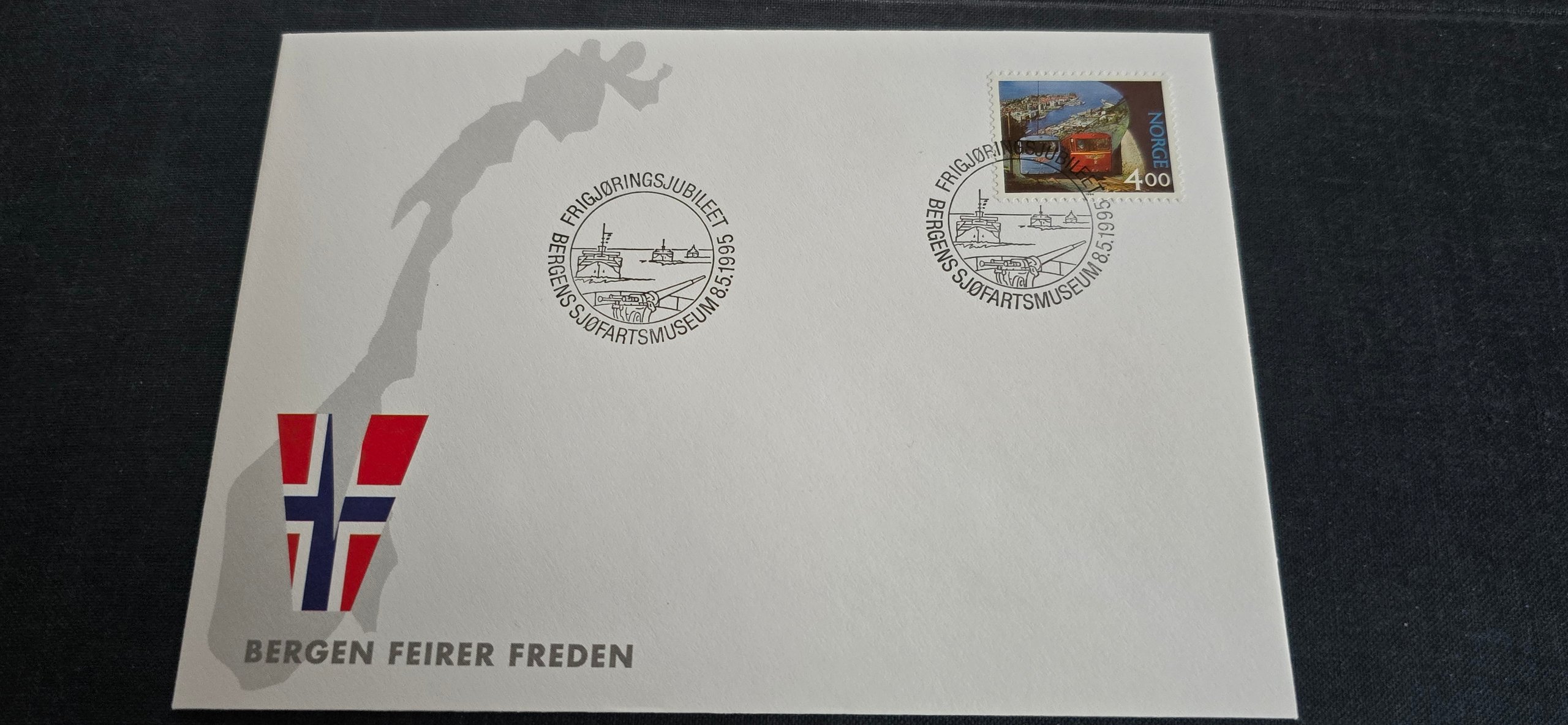 BERGENS SJØFARTSMUSEUM 8.5.1995 FRIGJØRINGSJUBILEET BREV