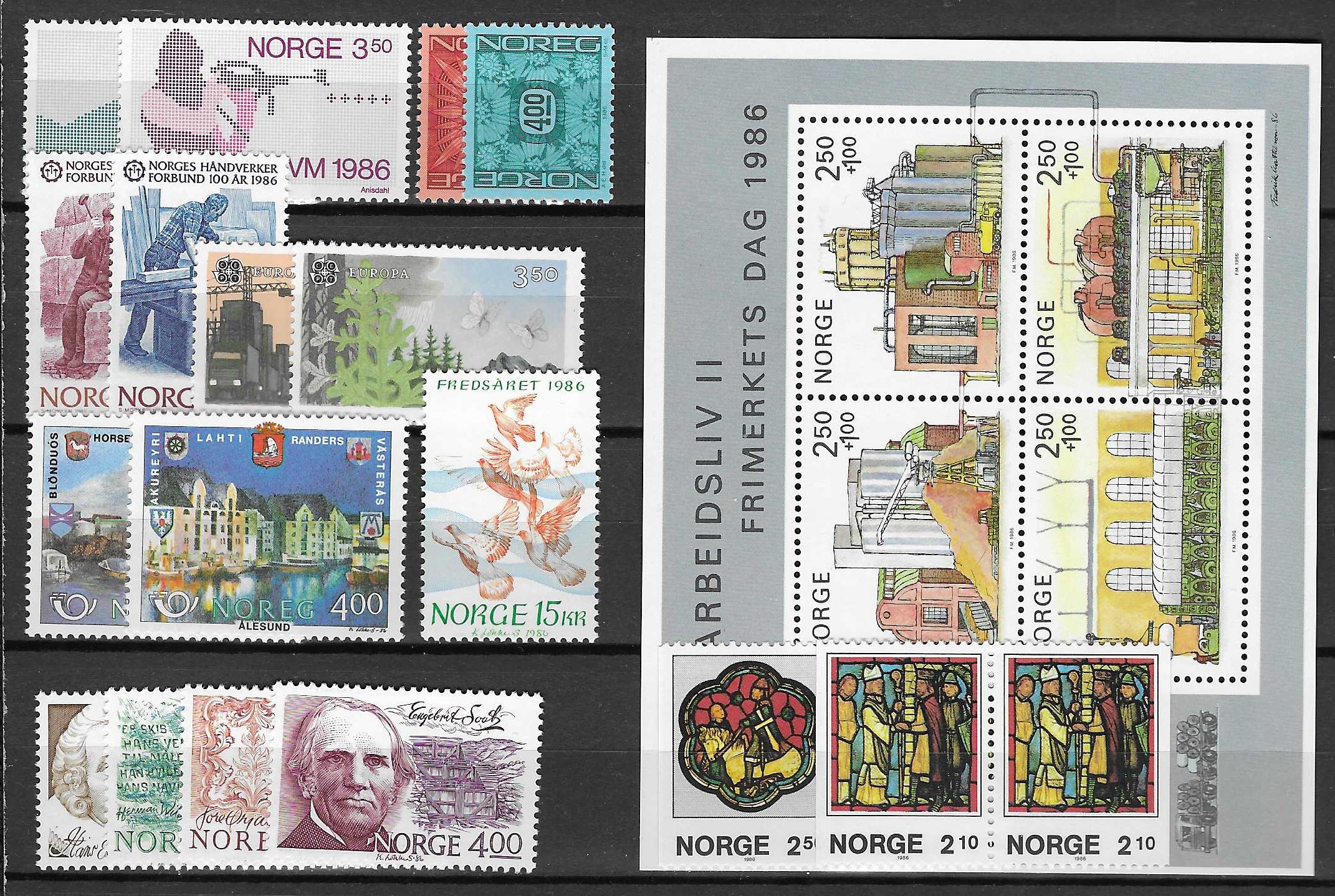 Norge 1986 postfrisk - verdi 350 NOK