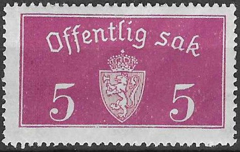 Norge Tjeneste NK T21** - verdi 60 NOK