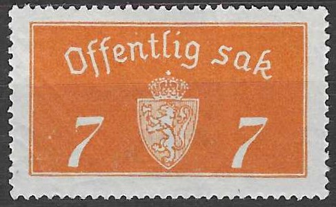 Norge Tjeneste NK T22* - verdi 50 NOK