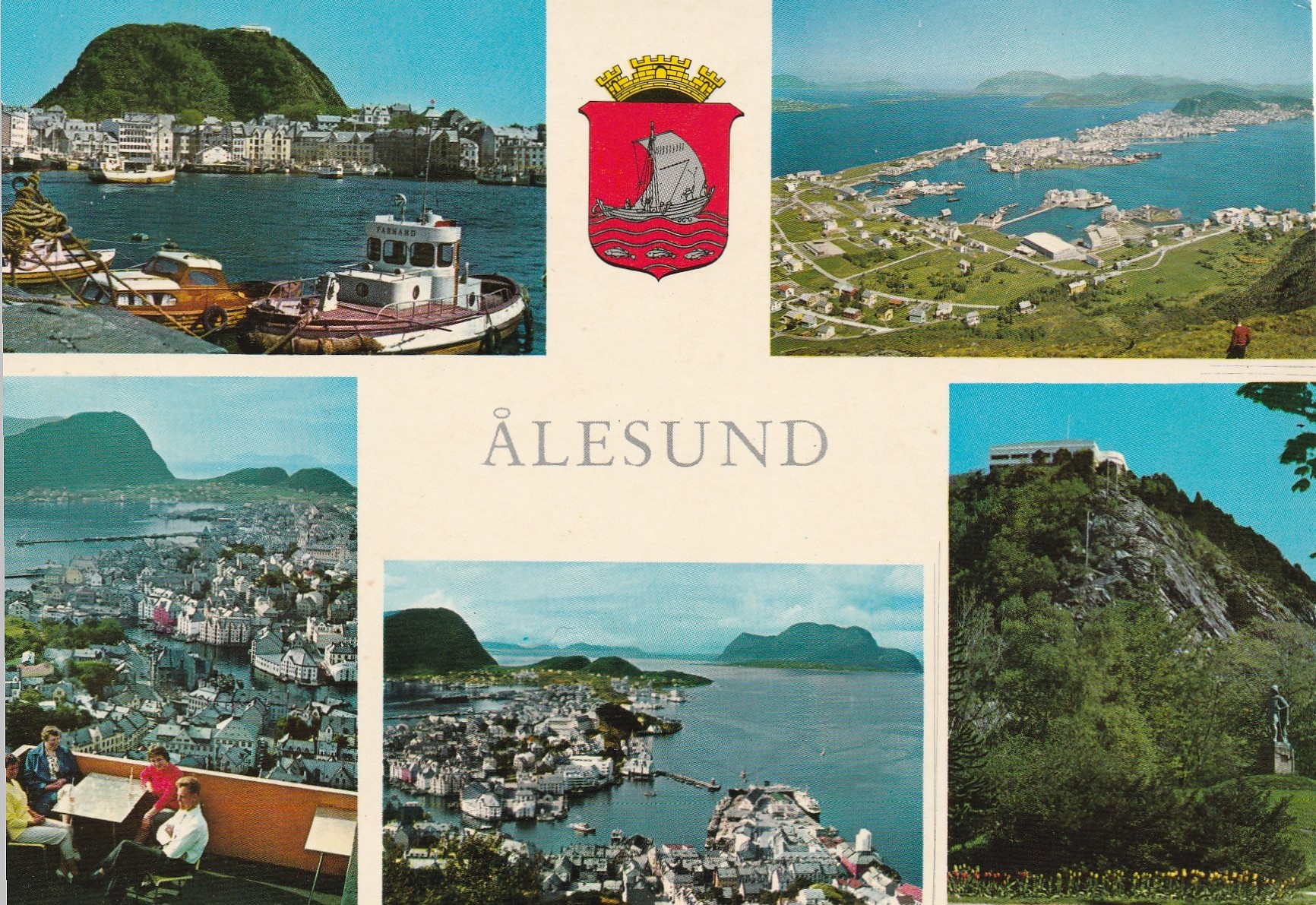 Eldre kort fra Ålesund . Mittet 1260/25