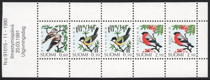 Finland Afa: 1128-30 - Fugler 1991 **