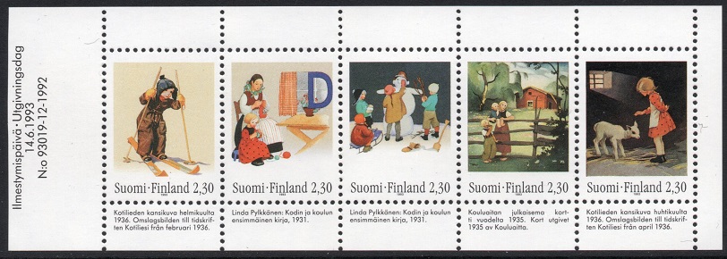 Finland Afa: 1206-10 - Maleren Martta Wendelin 100 år **