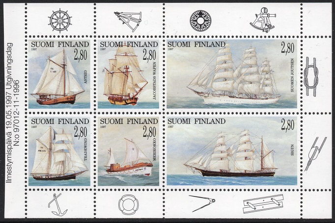 Finland Afa: 1374-79 - Sjøfart. Seilskip **