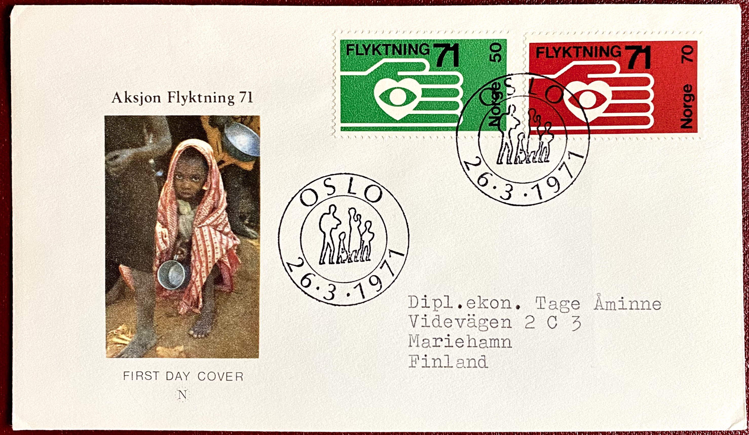 FDC NK 670-671 År 1971 Adr. Finland