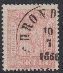 Nk 9.  Del av Trondhjem 10 7 1866 (525.-).