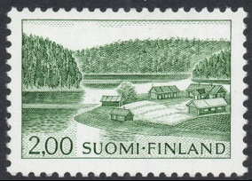Finland Afa: 590H - Bondegård ved innsjø **