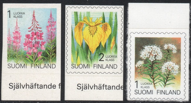 Finland Afa: 1182+1188+1211 - Blomster **