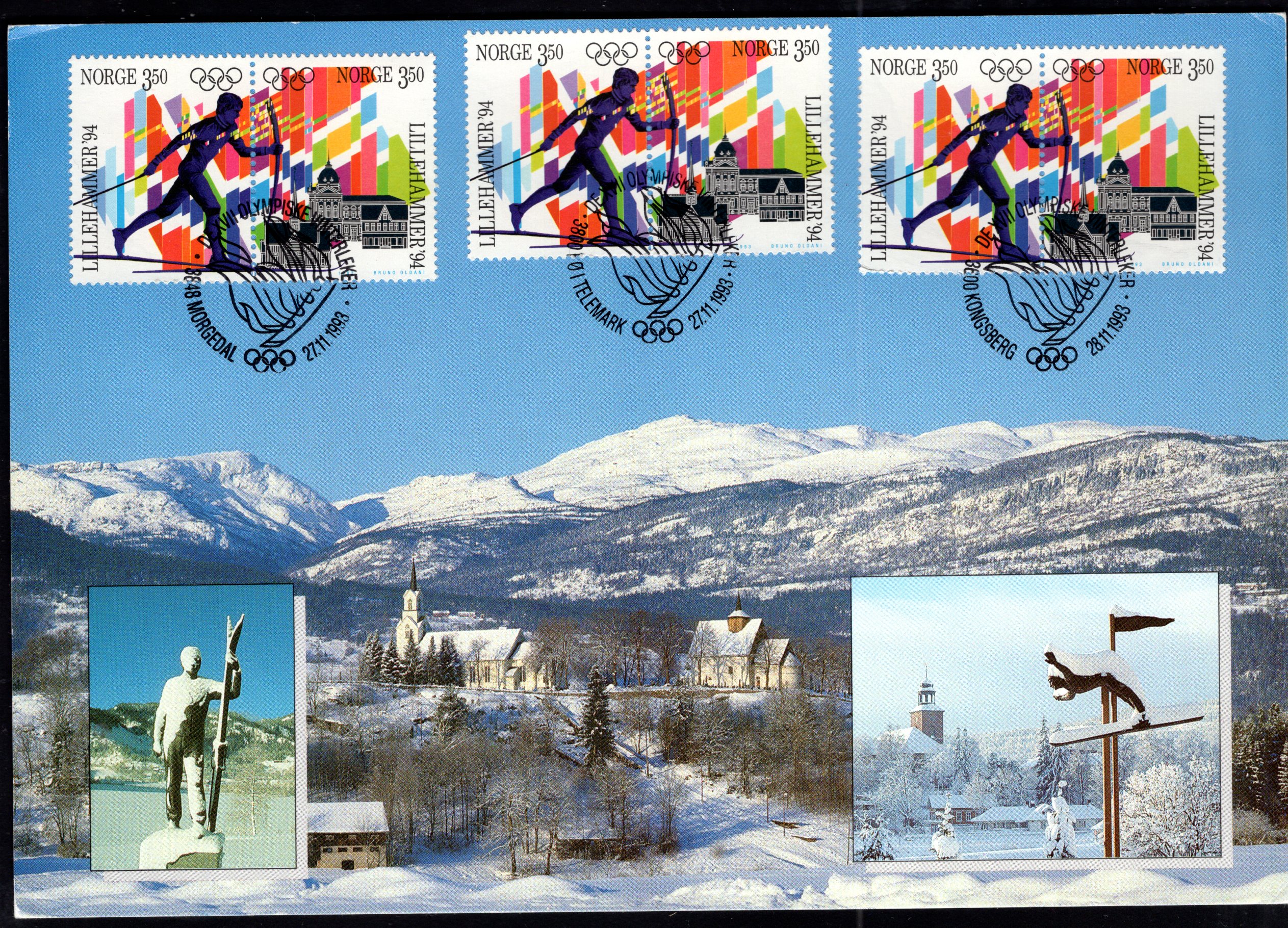 FDc NK 1188-89 stempl Morgedal/bø i Telemark se scan