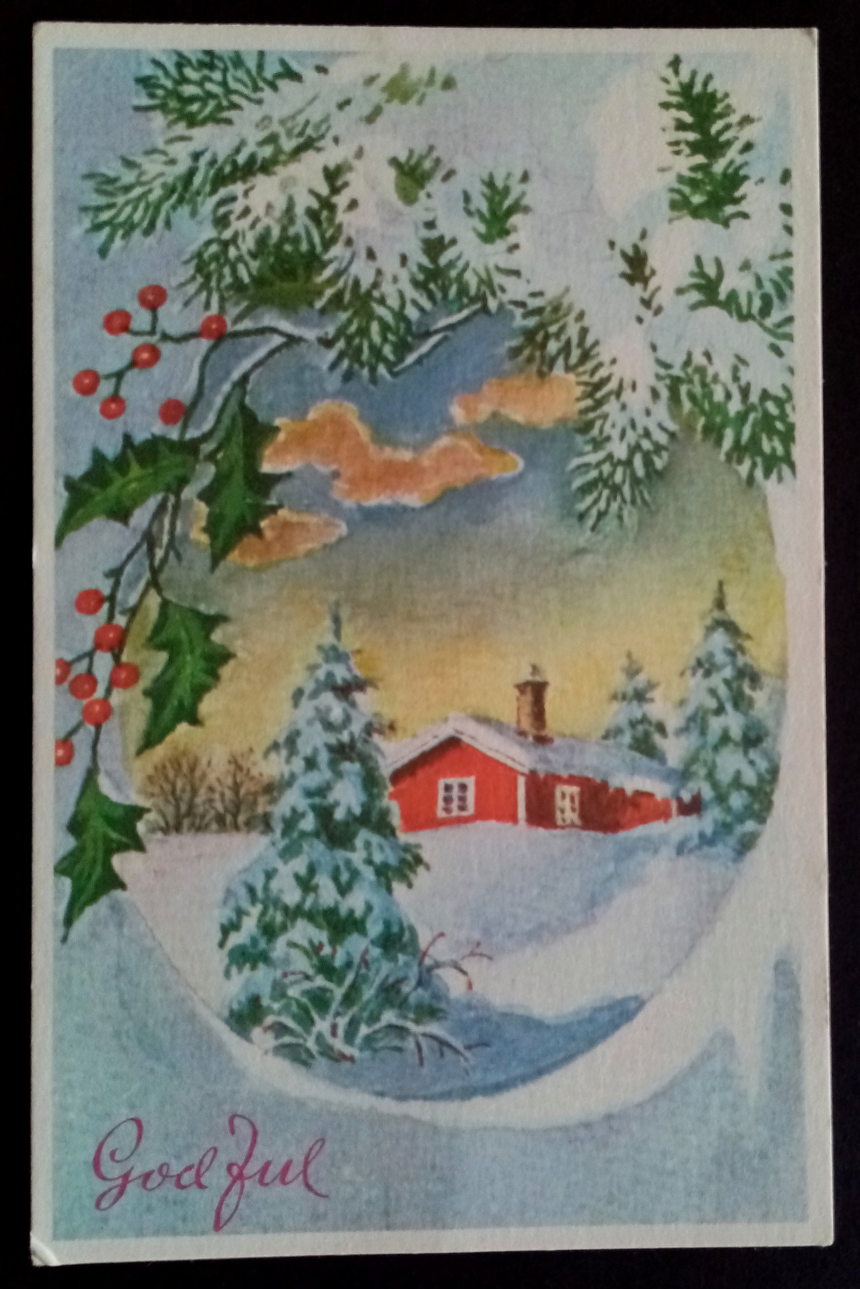 NORGE - Rød hytte.