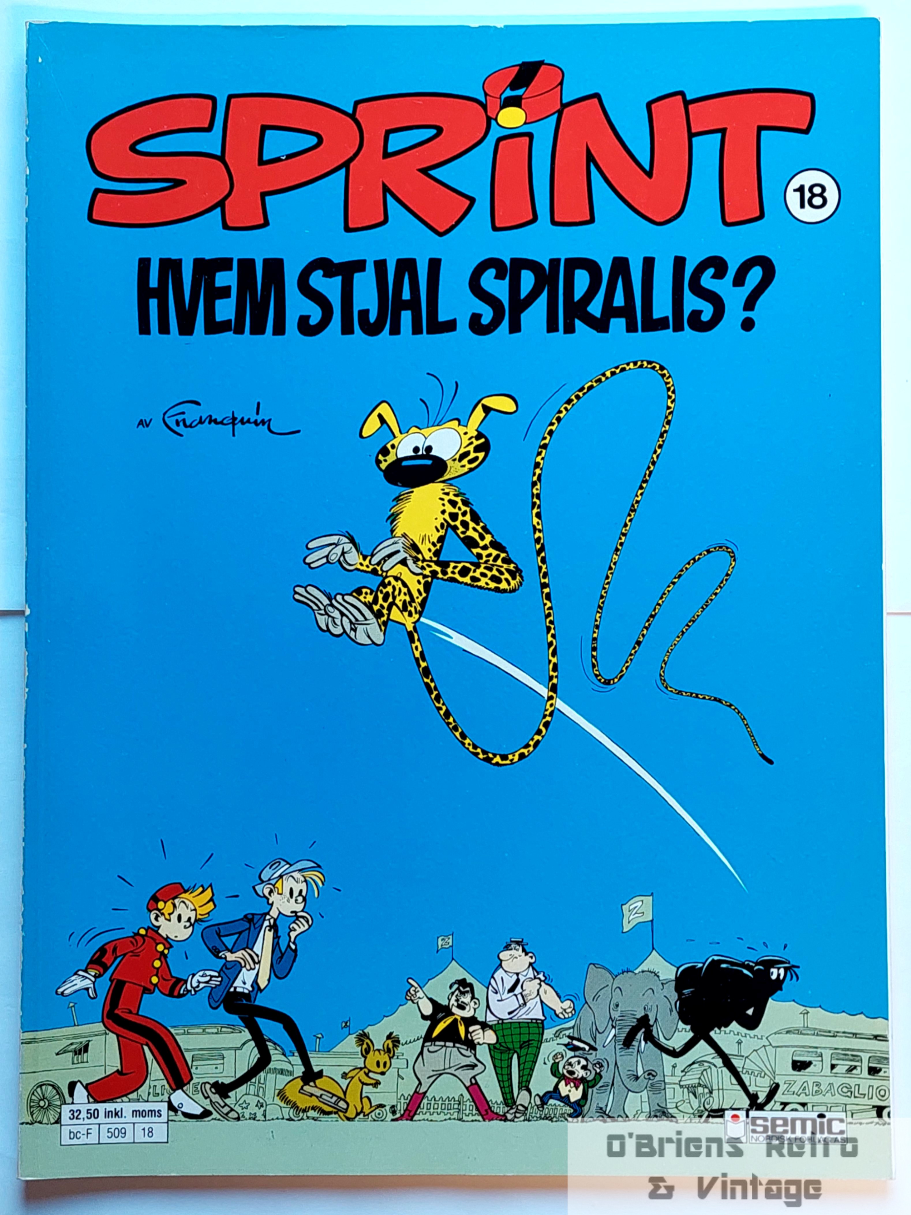 Sprint - Nr. 18 - Hvem stjal Spiralis? - Semic - 1988