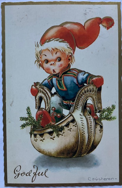COUCHERON Nissegutt med kjenge br. 1970