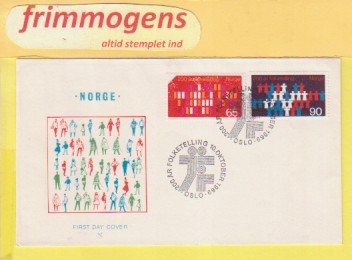 Folketelling,  Norge FDC NK 634-35 (49092)