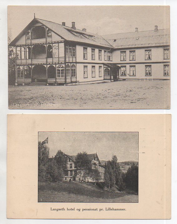 Lillehammer Langseth 2 småformat, et brukt 1912