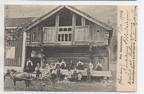 Sætersdalen småformat brukt 1906