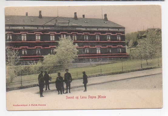 Tønsberg Foyns Minde håndkolorert småformat brukt 1906