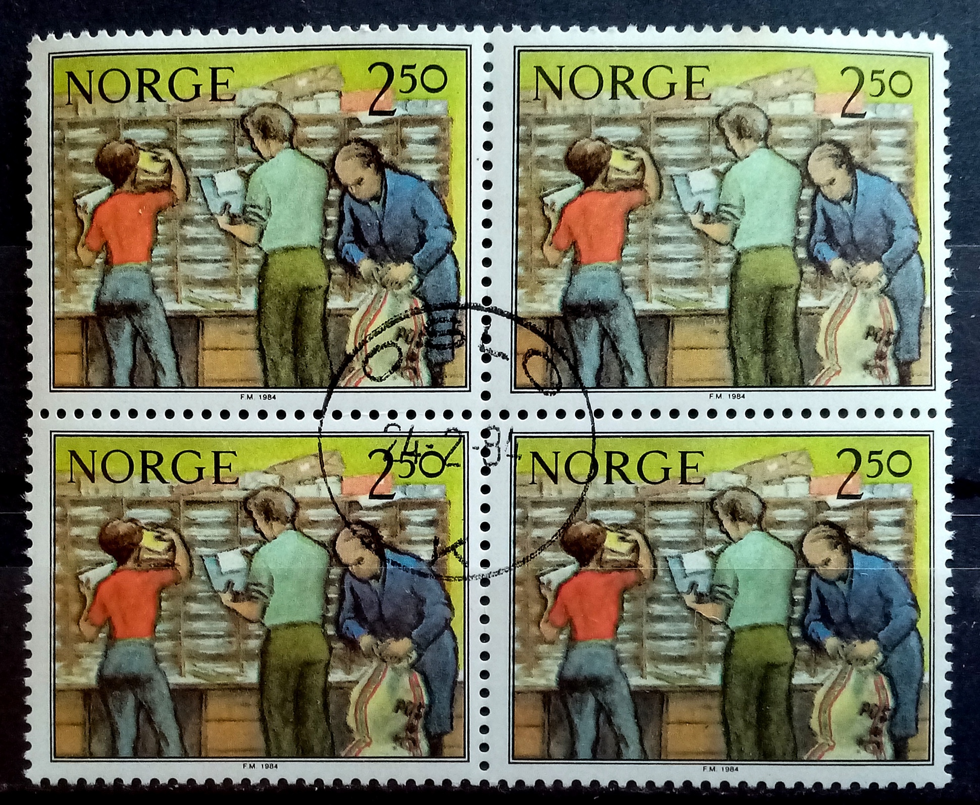 NORGE - Nk 945. Postarbeid. (1984) - FDS.