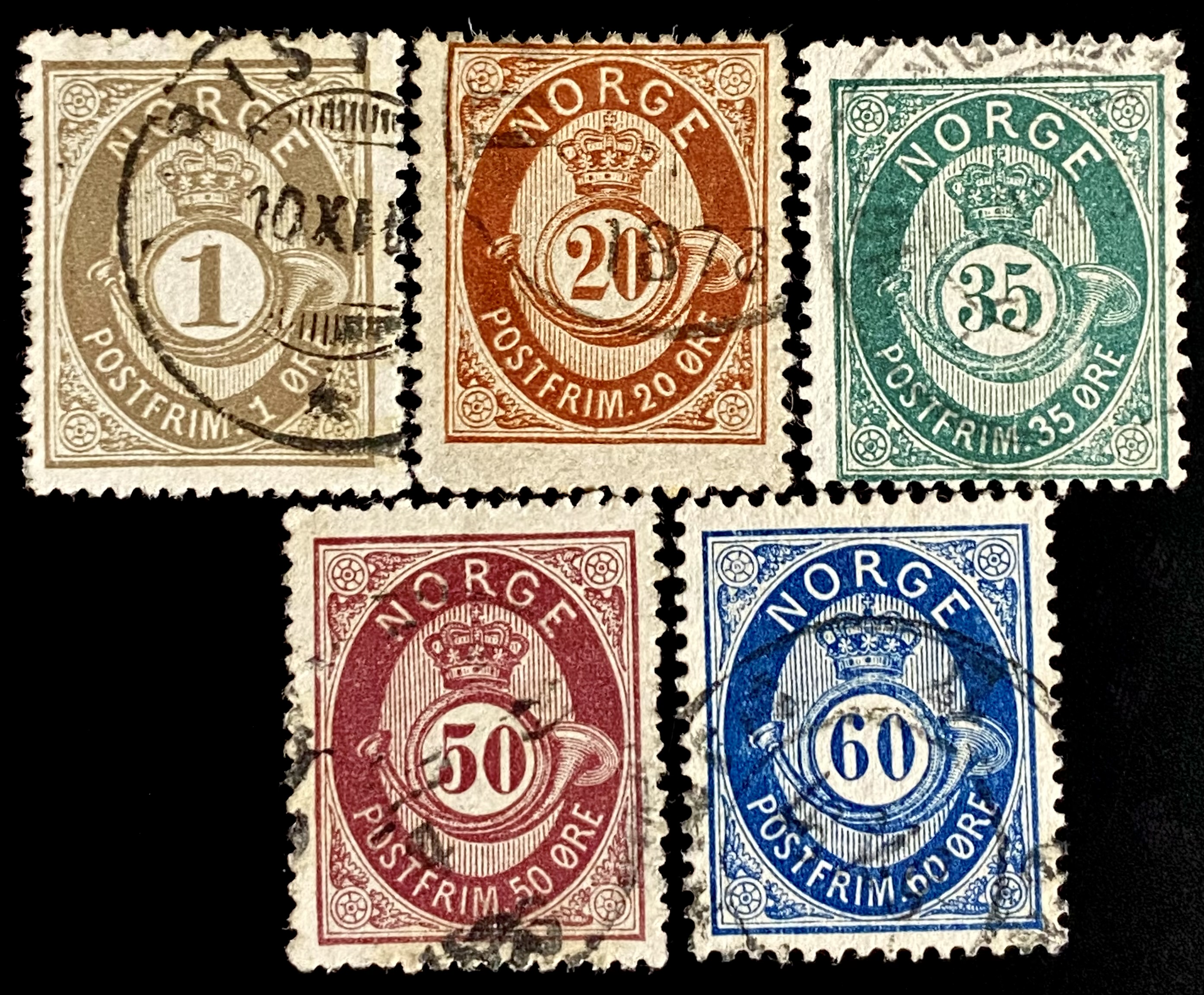 Lot 5 Merker Skravert Posthorn