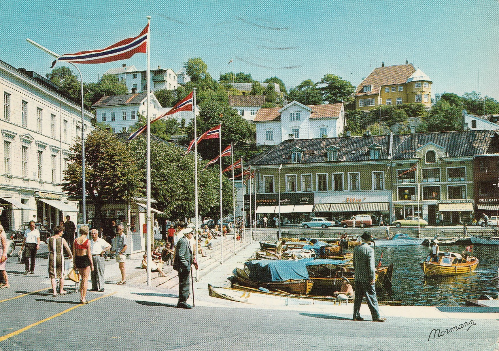 Eldre kort fra Arendal. Normann J-A-9.  Pst